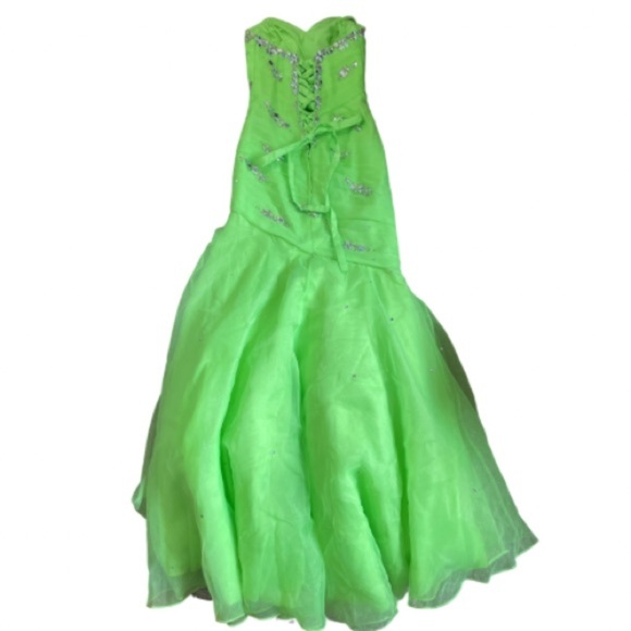 Mori Lee Beaded Organza Mermaid Formal Dress size 6 - Picture 7 of 8